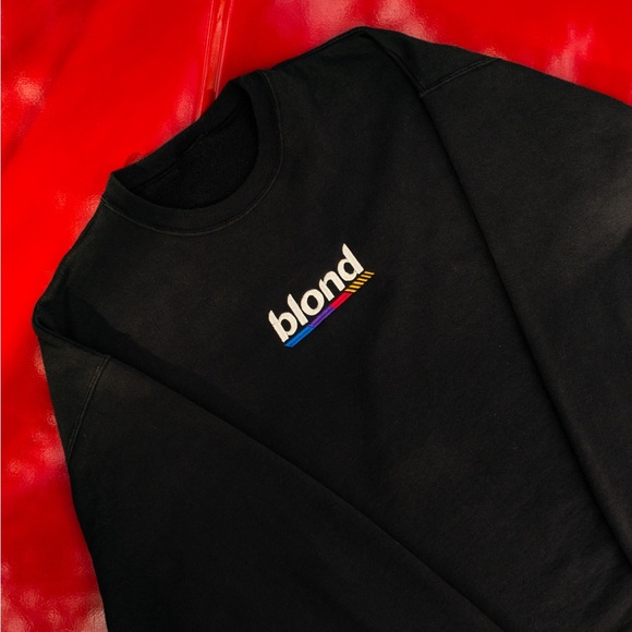 Frank ocean blond Embroidered Crewneck Sweater - Picture 1 of 5